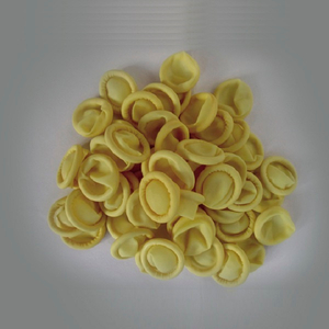 Dedales de látex beige en polvo de caucho natural desechables médicos (MT58064501)